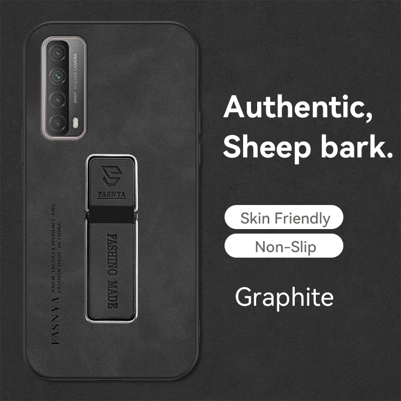 Жесткий противоударный чехол из искусственной кожи для Huawei Y7A