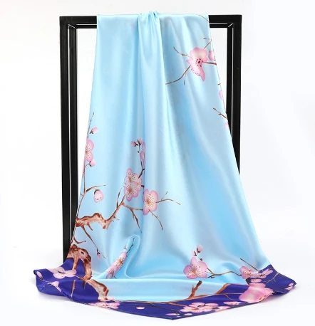 

Женский шелковый шарф yoohxin с цветочным принтом 90 см