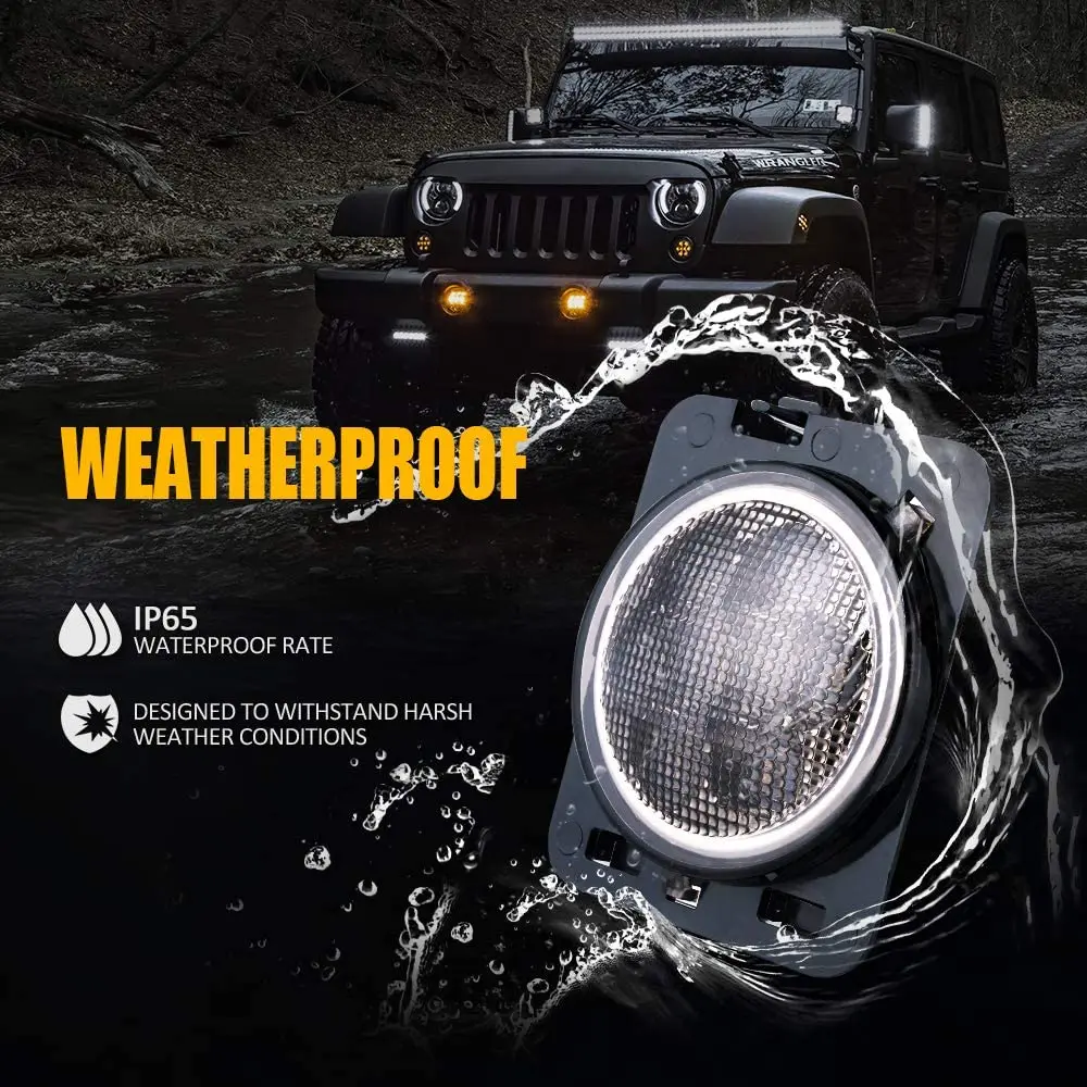 Переднее крыло speedclear объектив для Jeep Wrangler JK JKU 2007 2018 поворотный сигнал янтарные