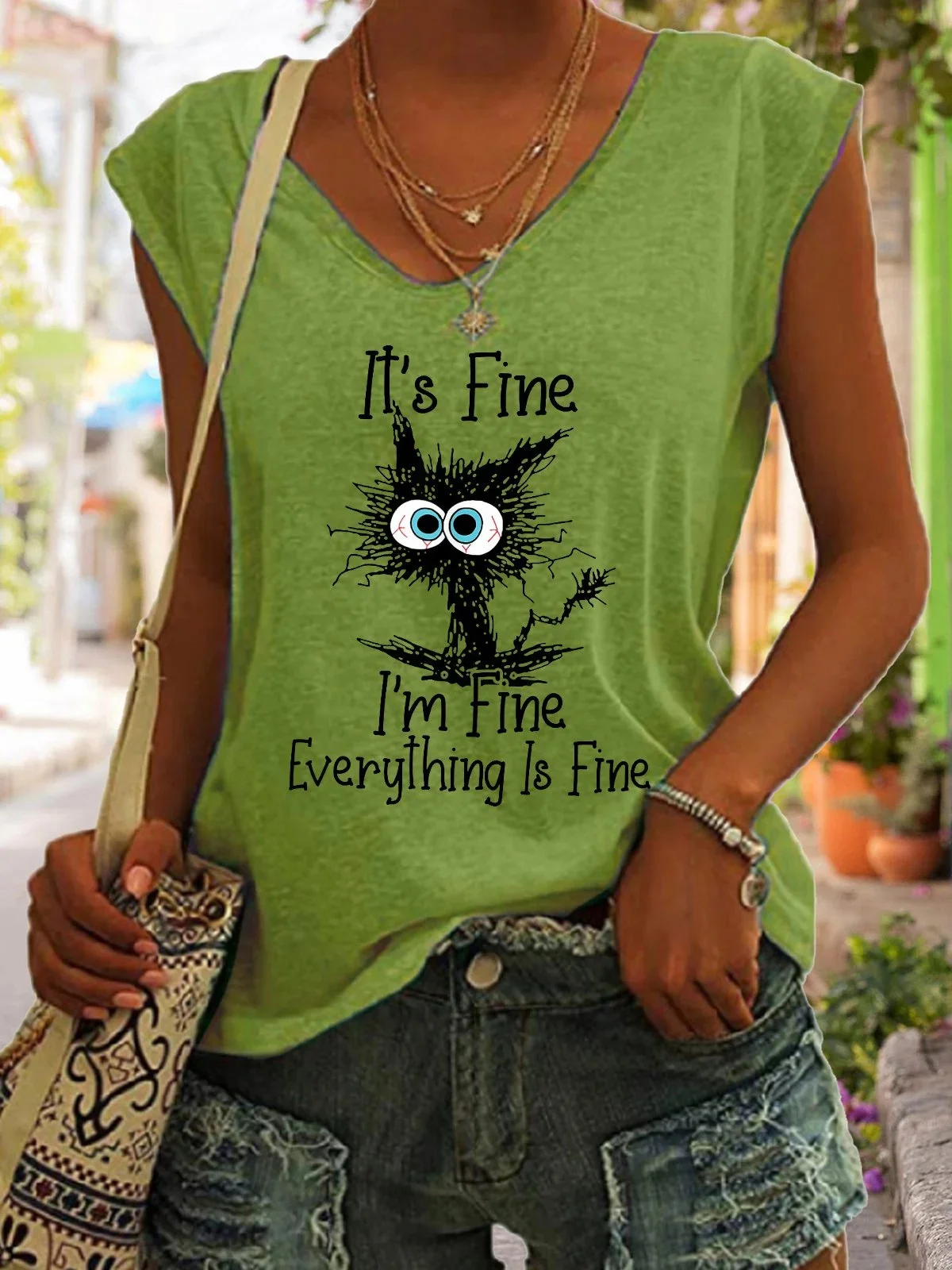 

Make Pattern Printing Women's T-shirt Shoot Link Short Sleeved Top Women
