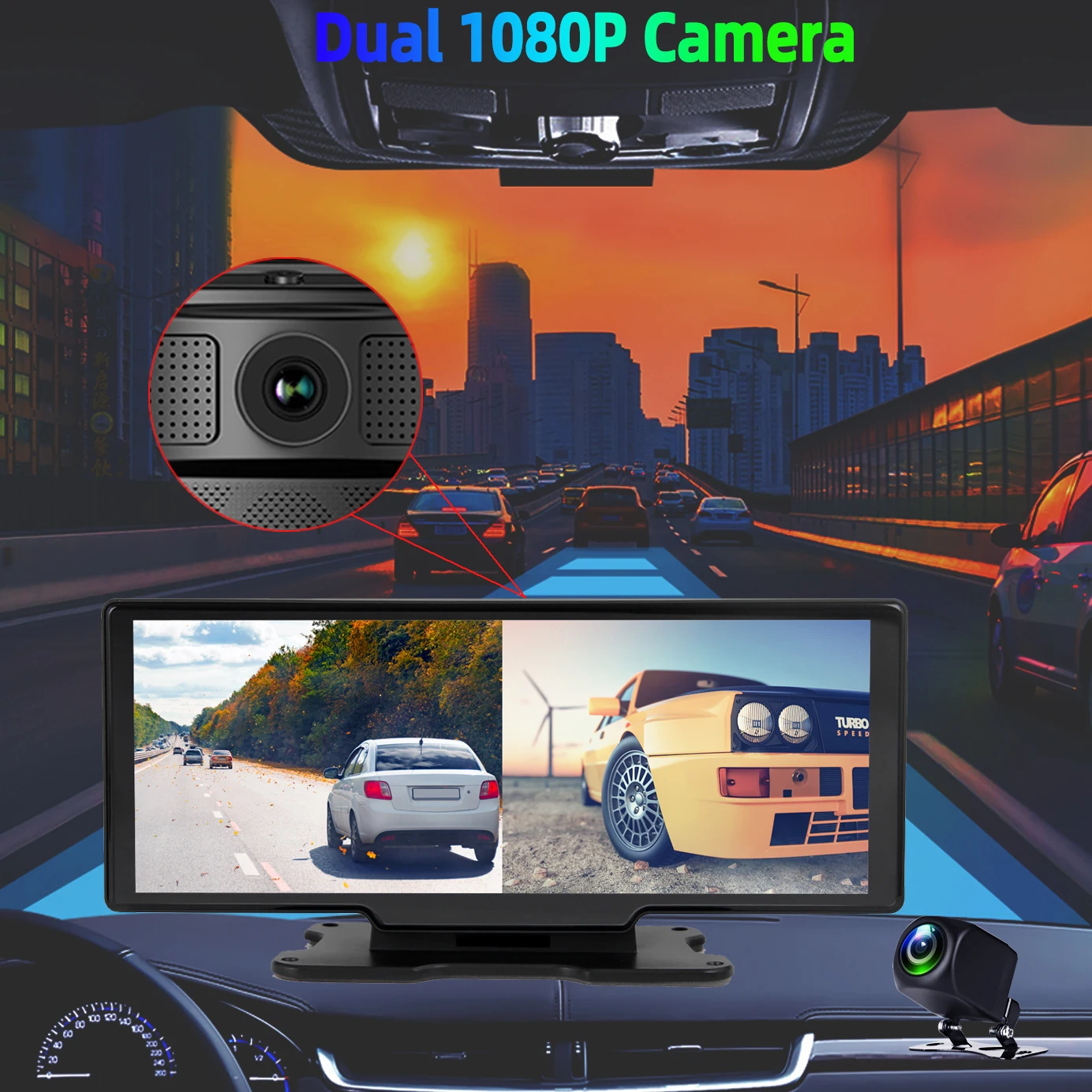 Автомобильная камера для приборной панели Carplay и Android автомобильный беспроводной