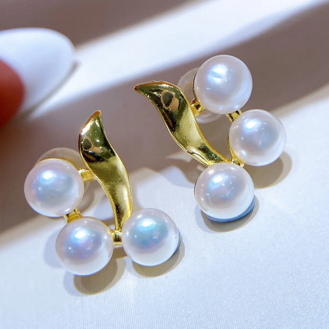 

Женские жемчужные серьги-гвоздики, серьги с натуральным пресноводным жемчугом, 2022