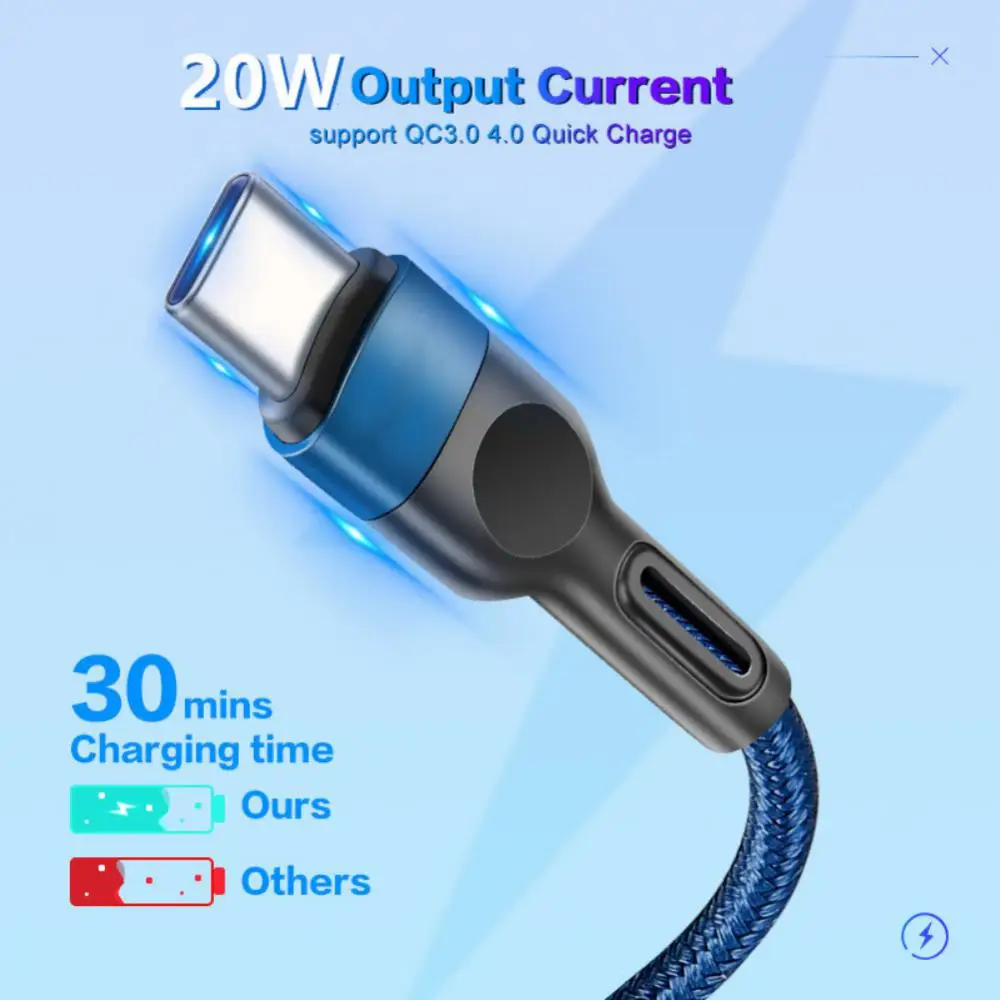 

RYRA 5A 100w Fast Charging Data Cable Support QC 3.0 4.0 Quick Charge For Ipad Huawei Notebook Double Type-c Charging Cable