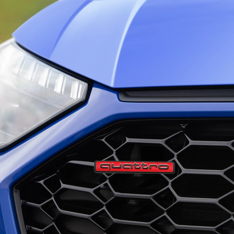3D ABS хромированный Логотип Эмблема Quattro автомобильный значок на переднюю решетку