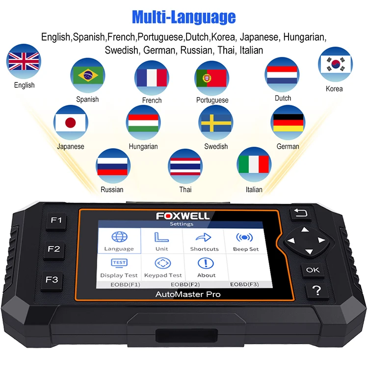 Автомобильный сканер Foxwell NT624 Elite OBD2 полная система