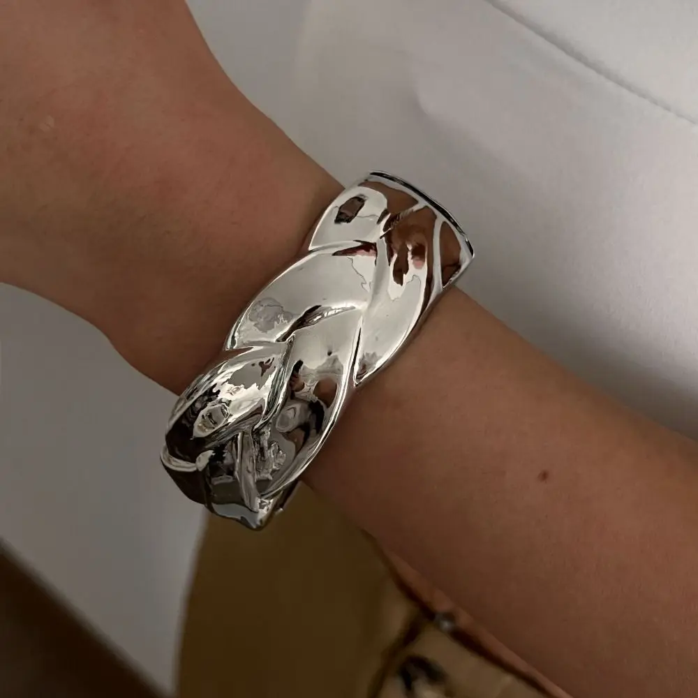 Персонализированный браслет из сплава с геометрическим нишевым металлом ручная