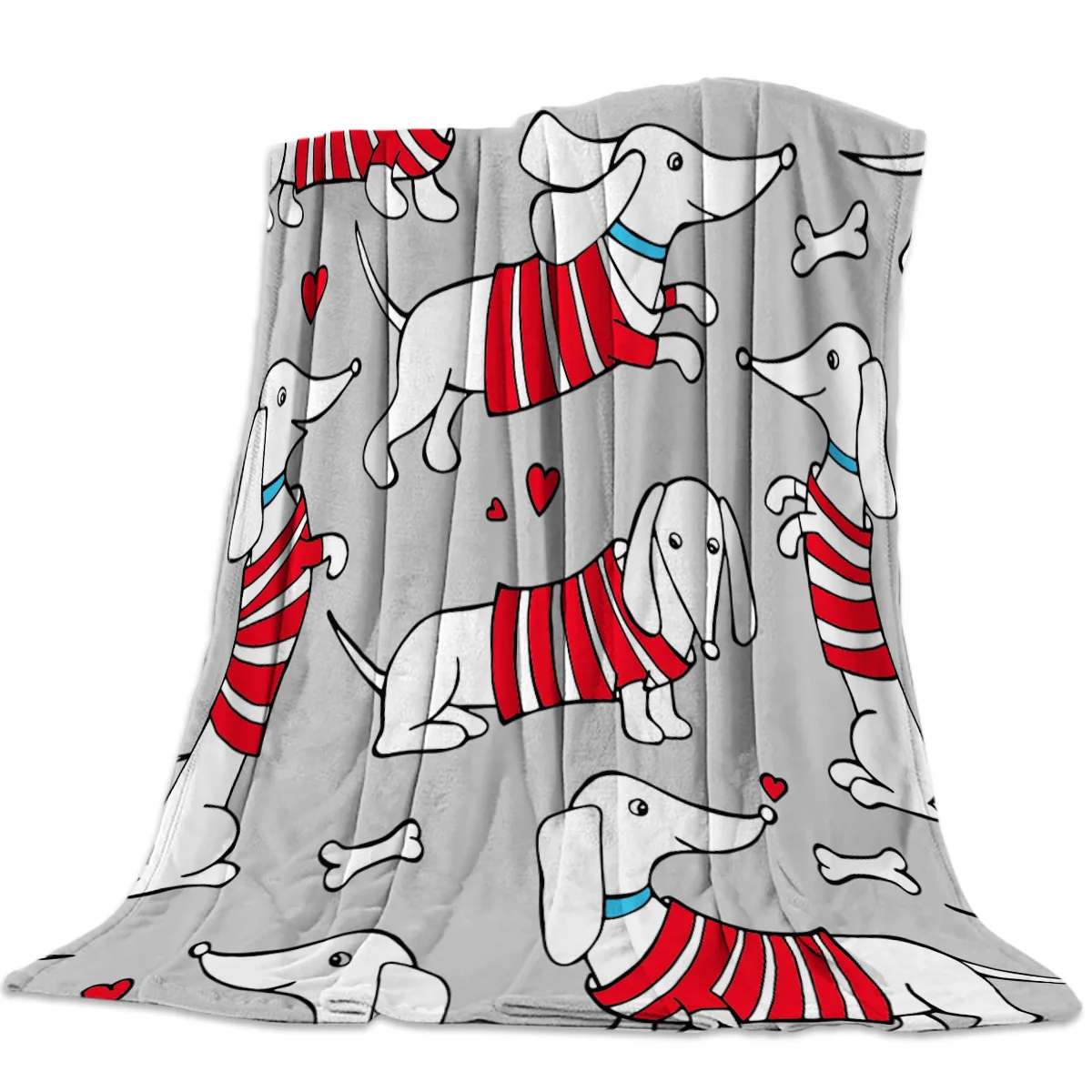 

Dachshund Dog Home Wood Winter Sheet Bedspread Sofa Throw Light Thin Flannel Throw Blankets King Soft Warm Coral Fleece Blanket