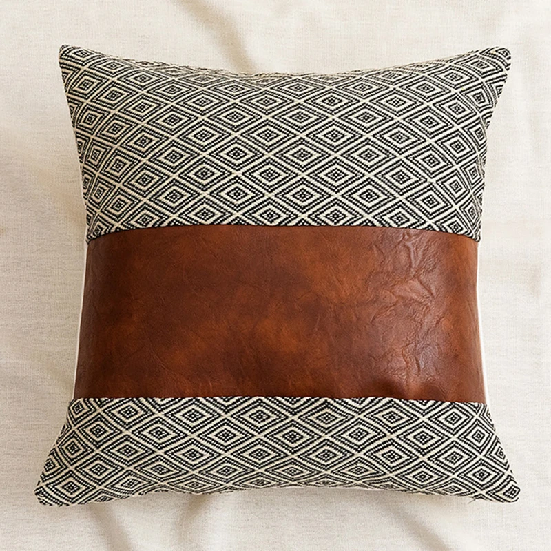 Декоративная подушка из искусственной кожи 45 х45 см |