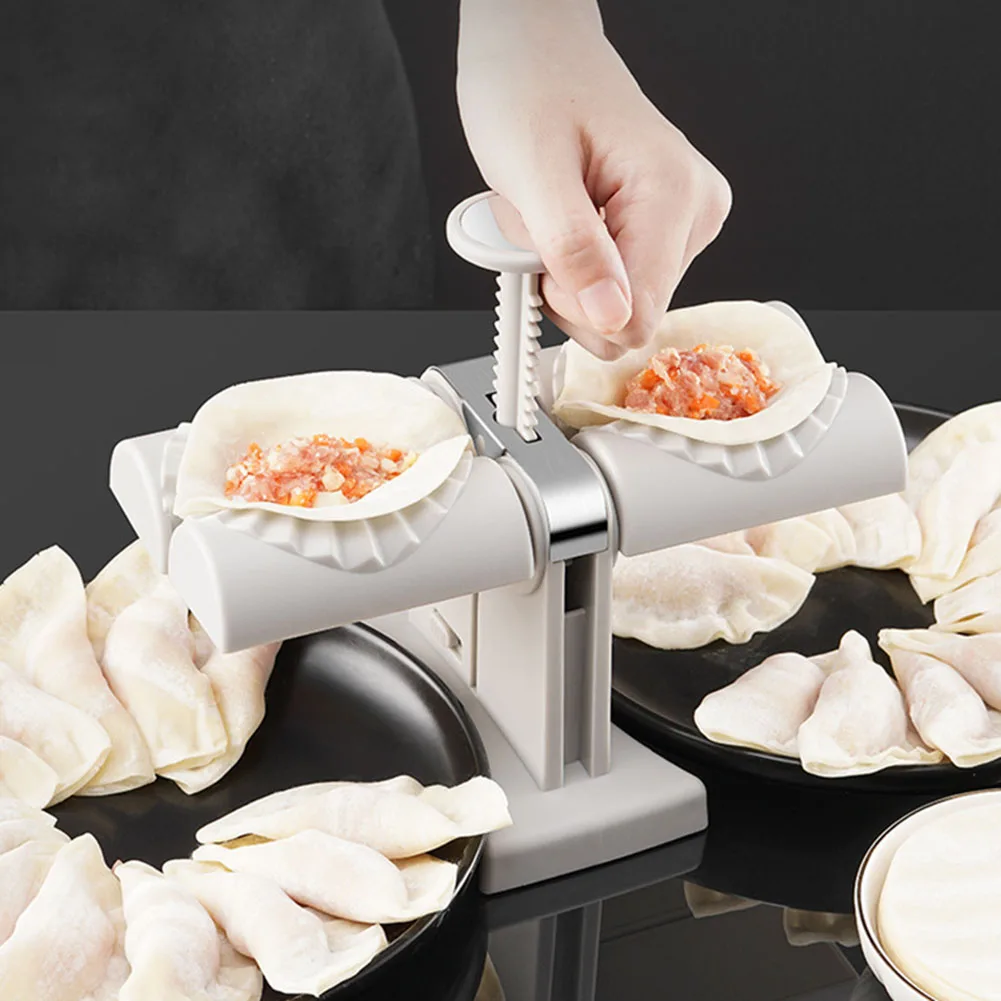 

Double Head Semi Automatic Dumpling Maker Mould Stainless Steel DIY Jiaozi Maker Easy Dumpling Peeling Kitchen Accessories