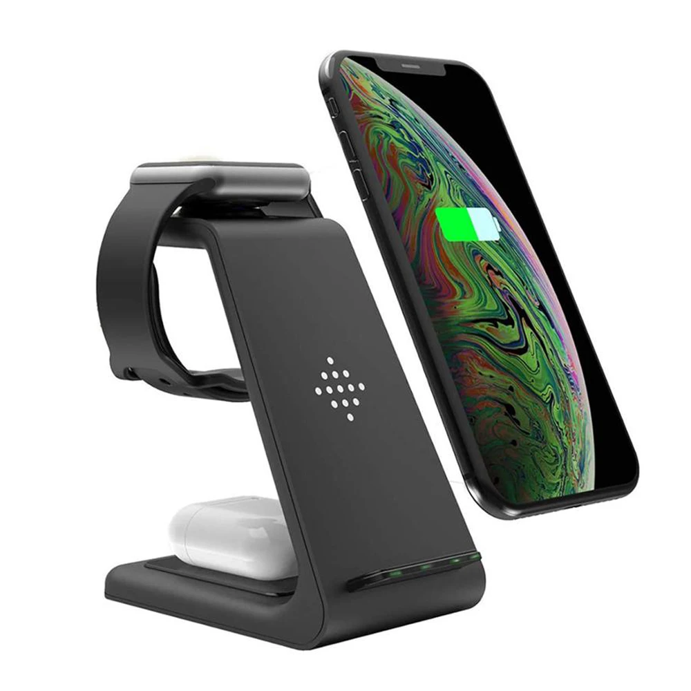 

3 in 1 Wireless Charger for iPhone 14 13 12 11 X XS AirPods 2 3 Pro Apple Watch 8 7 6 5 Qi Fast Charging Station for Samsung