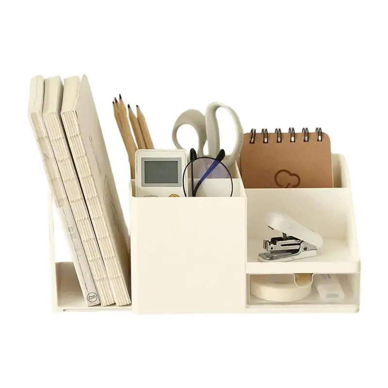 

Белый Настольный органайзер, органайзер для офисных принадлежностей, настольный органайзер с ящиком, крутой Настольный органайзер для косметических аксессуаров, украшение для офиса