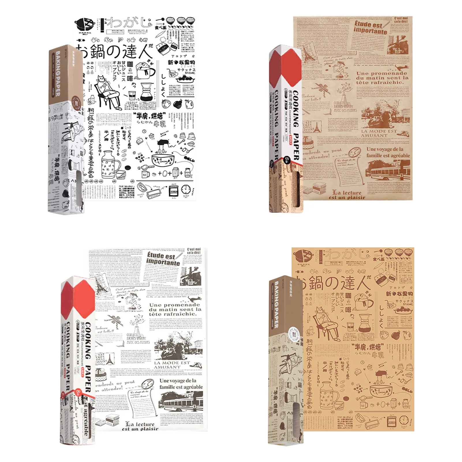 

Baking Mat Sheet 8 Meters Long Reusable Resistant Oven Liner Sheet Oil-proof Baking Paper Kitchen BBQ Baking Tools
