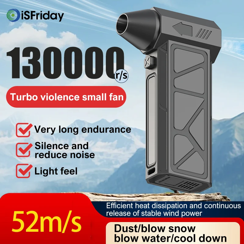 130000 Мини-турбореактивный вентилятор RPM 52 м/с бесщеточный двигатель турбо-сильный