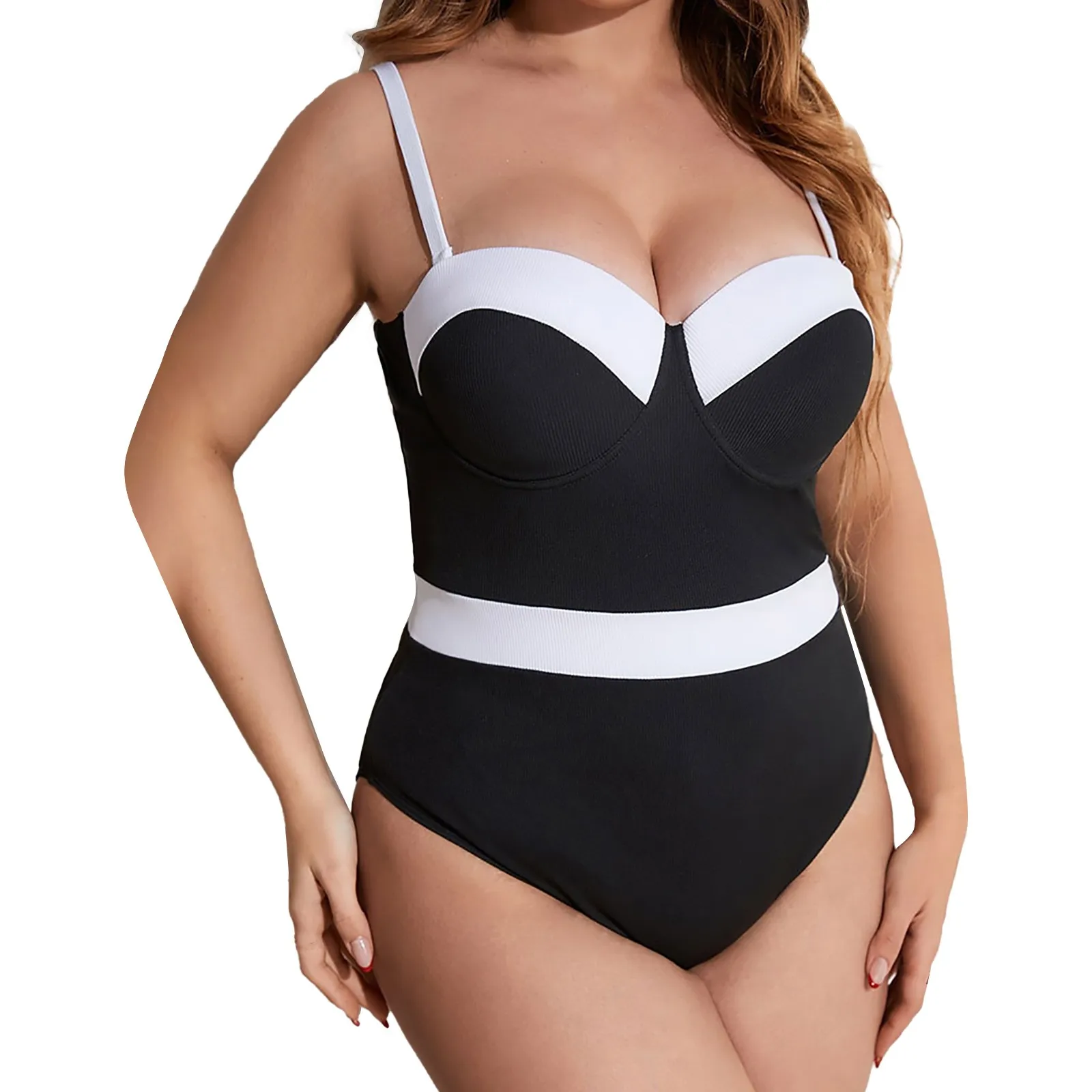 

Women's Fashion Color Blocking With Steel Support Swimsuit swiming Bandage Vintage Swimwear Thong Biquinis