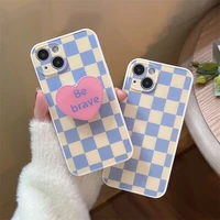 loveheart bracket stand with holder checkerboard phone case for iphone 13 pro max 11 12 mini cover for iphone 7 plus 8 se2 xr xs