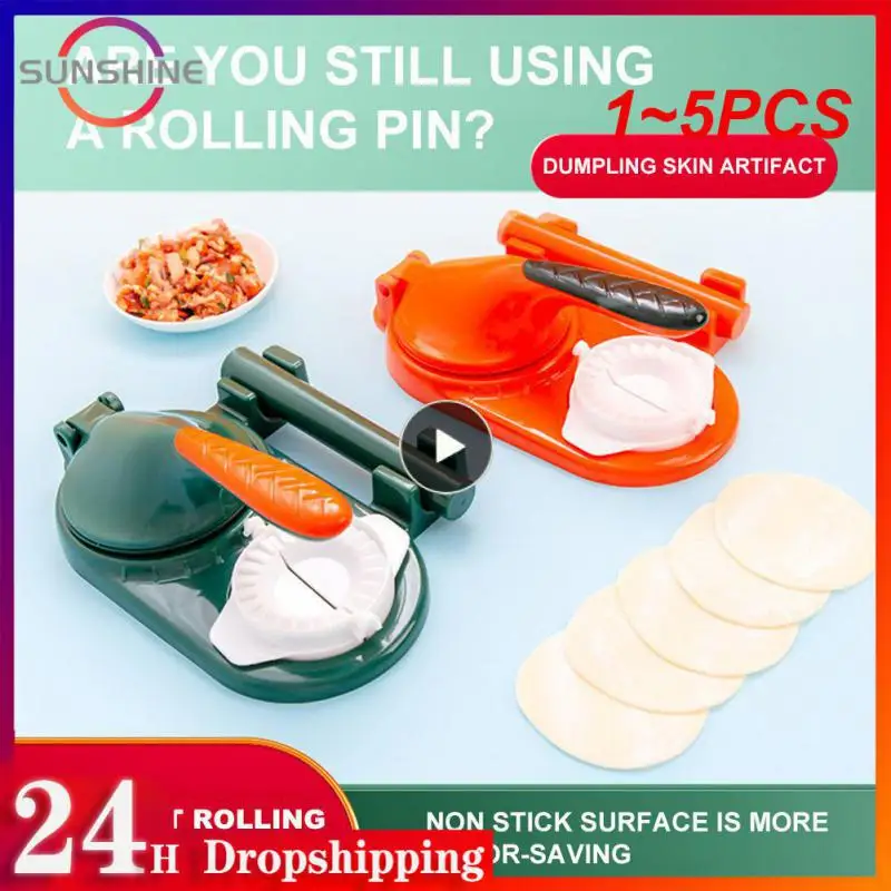 

1~5PCS In1 Dumplings Maker Dough Pressing Tool Set With Rolling Dumpling Maker Mould Manual Skin Press Machine Kitchen