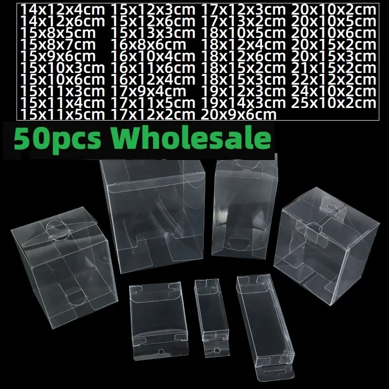 

Прозрачные квадратные подарочные коробки PKQ, пластик, 50 шт