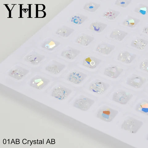 Стеклянные бикони бусины YHB 40 цветов