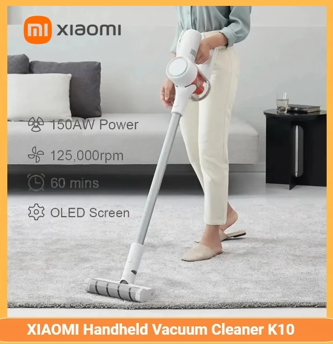 

XIAOMI MIJIA Handheld K10 Home Car household Wireless Sweep 125000rpm 170AW cyclone Suction Multifunctional Brush