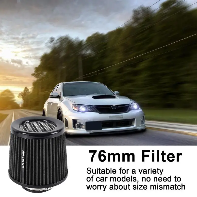 Автомобильный воздушный фильтр сменный 76 мм с высоким потоком высокоэффективный