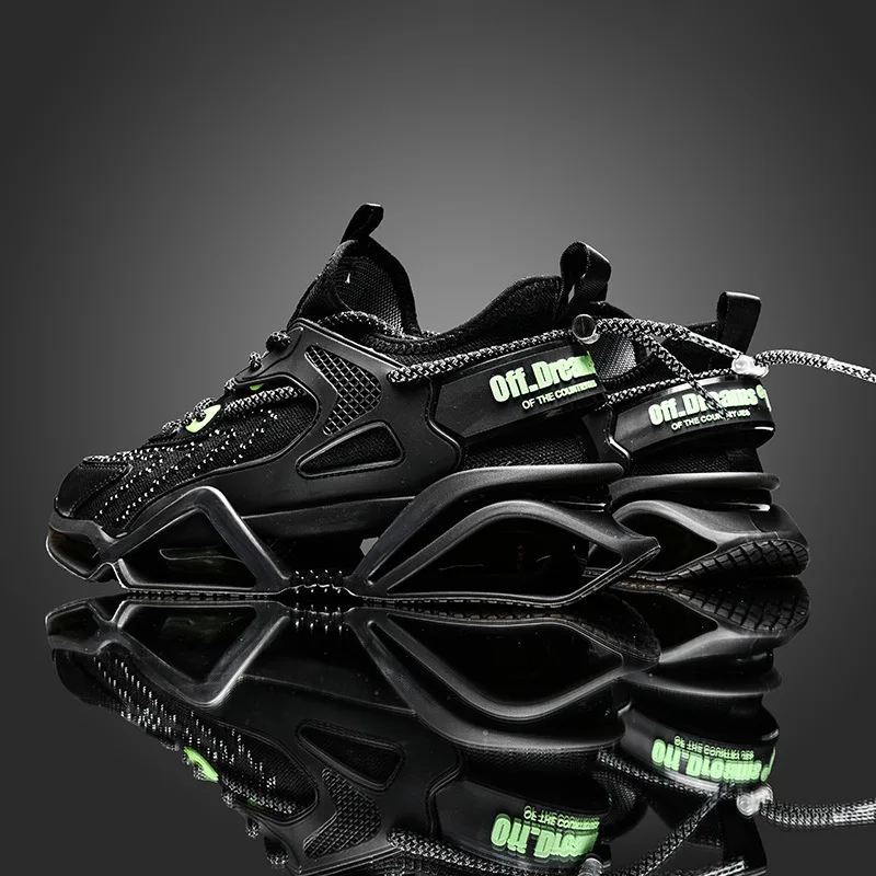 

Men's Sports Shoes Flying Woven Breathable Sports Shoes Fashion Thick Bottom Heightening Casual Shoes Student Running Shoes