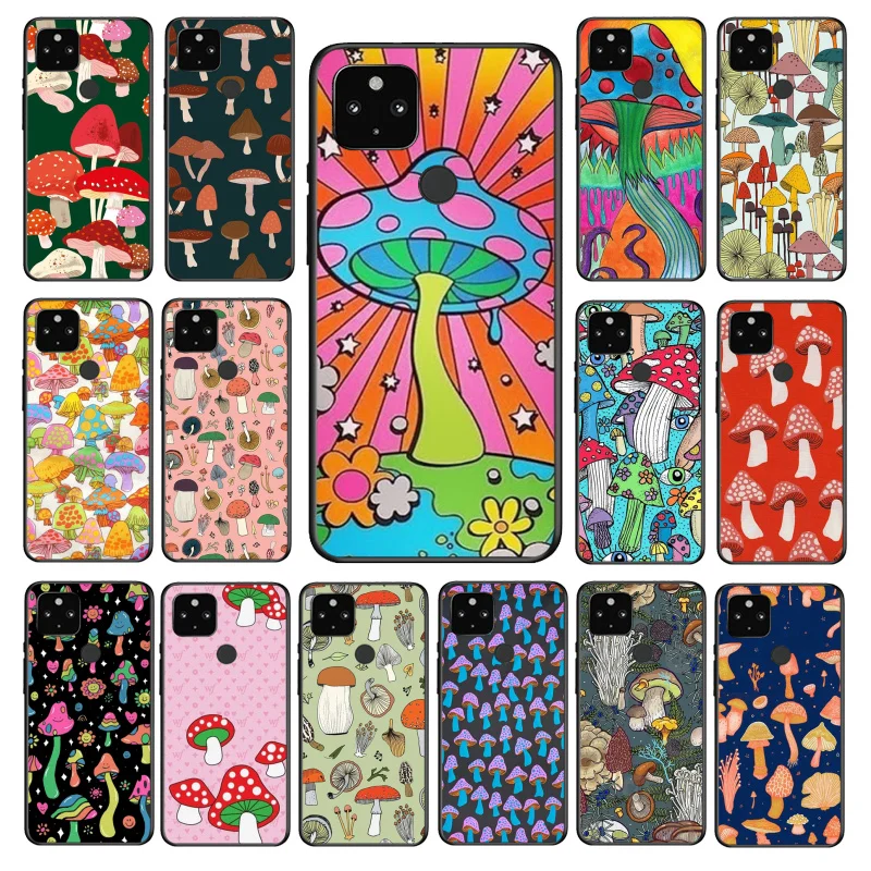 

Rainbow Mushrooms Phone Case for Google Pixel 7 6A 6 Pro 5A 4A 3A Pixel 4 XL Pixel 5 6 4 3 XL 3A XL