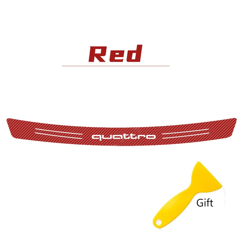 

1 комплект автомобильных защитных наклеек на задний бампер багажника для Audi Sline S3 S4 S5 S6 S7 RS Quattro Q7 Q5 Q3 A4 B8 8P A3 A6 C7 A5