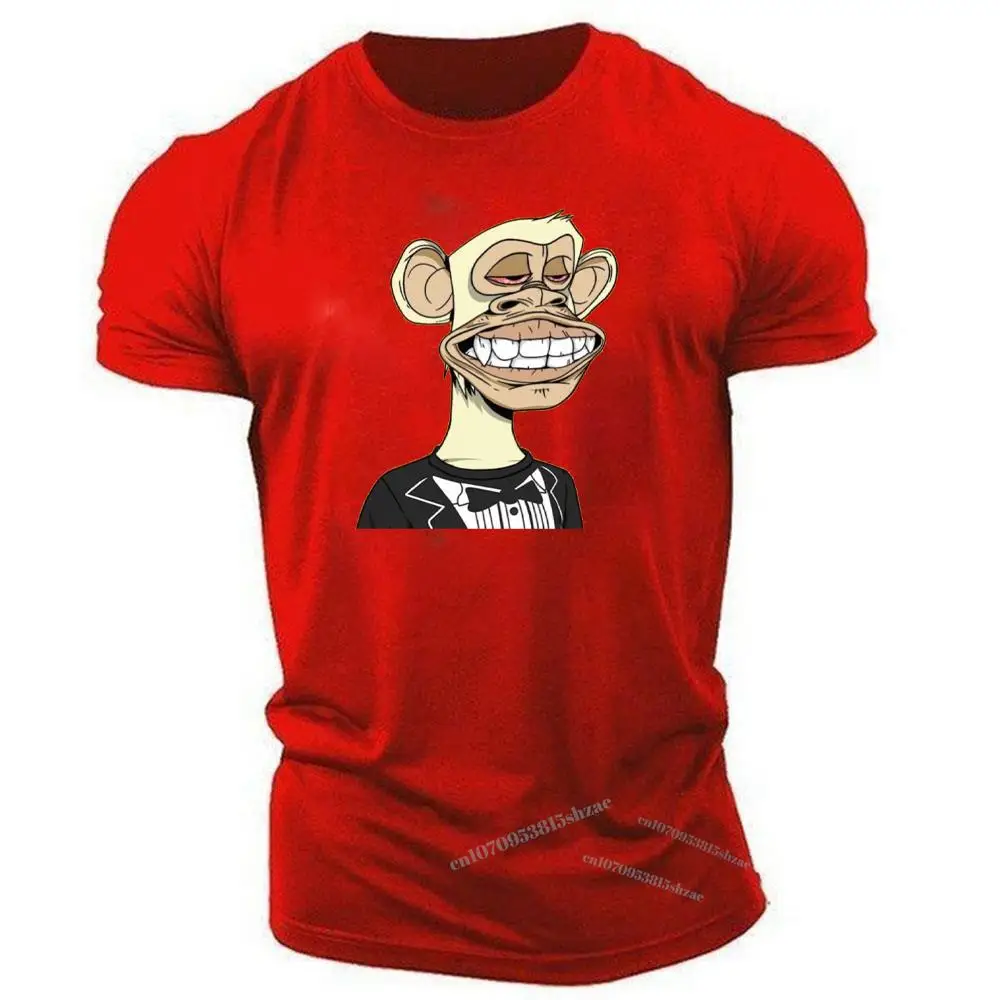 

Быстросохнущая одежда для взрослых 2022, Мужская футболка с принтом обезьяны 2D, трендовая летняя футболка в стиле Харадзюку, уличная одежда д...
