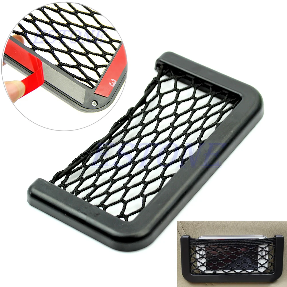 

Car Auto String Mesh Resilient String Bag Storage Pouch Phone Gadget Cigarette