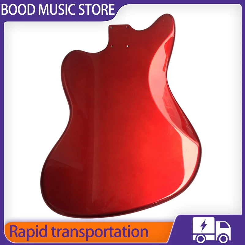 Красная электрическая гитара корпус из дерева ягуар металлический оранжевый
