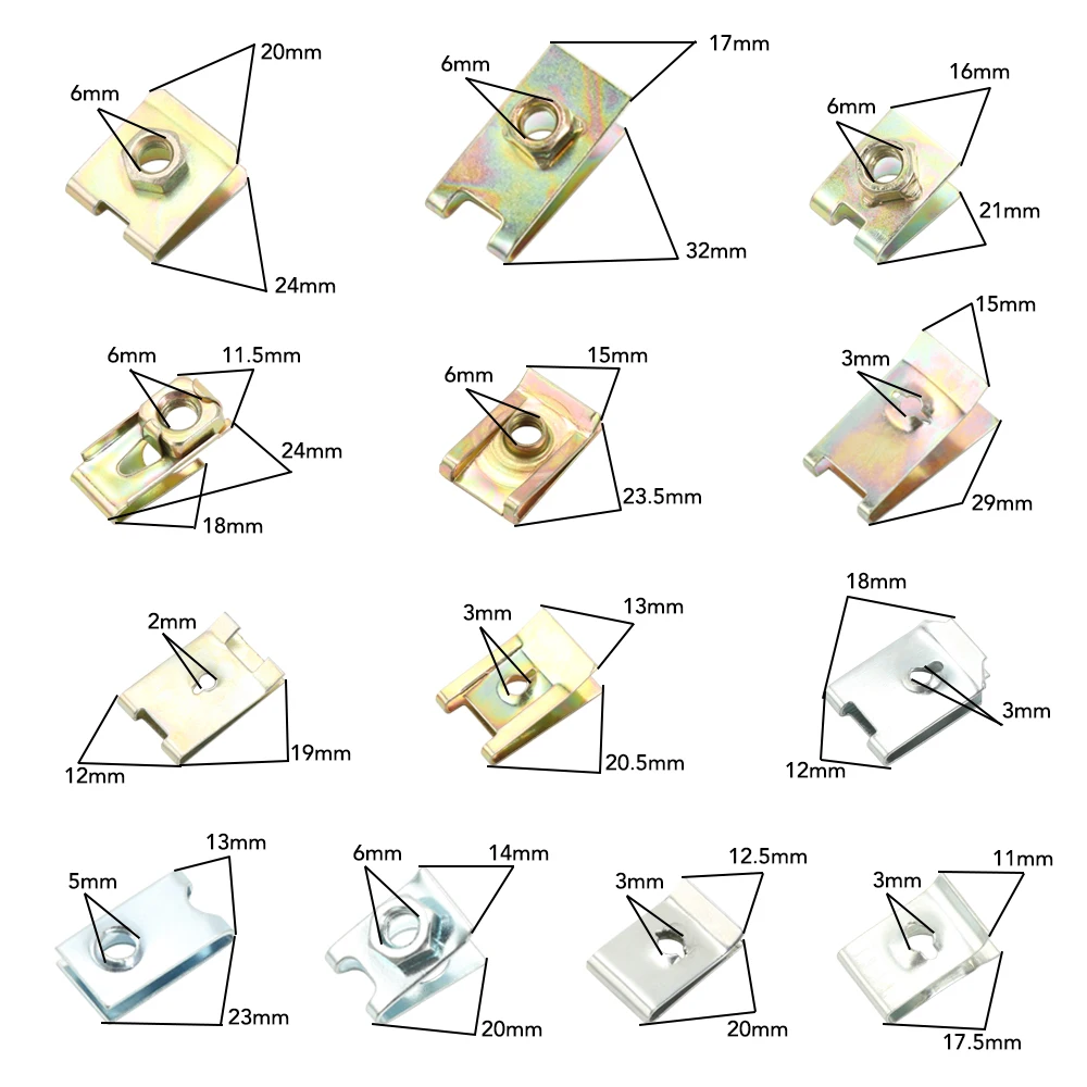 Автомобильный Самонарезающий винт металлическое основание U-типа для Mitsubishi Ralliart
