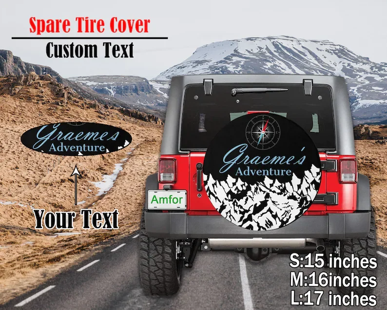 

Custom Family Name Spare Tire Cover Personalized Name Spare Tire Cover Your Design Wheel Cover for Jeep Trailer RV SUV Gift for