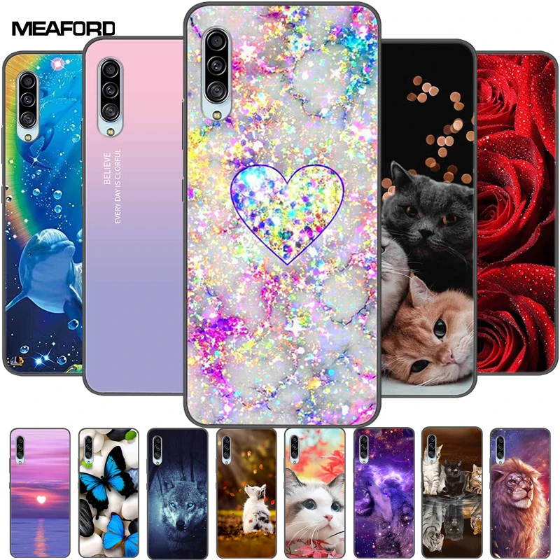 Чехлы для телефонов Samsung A90 искусственные красивый мягкий силиконовый чехол из
