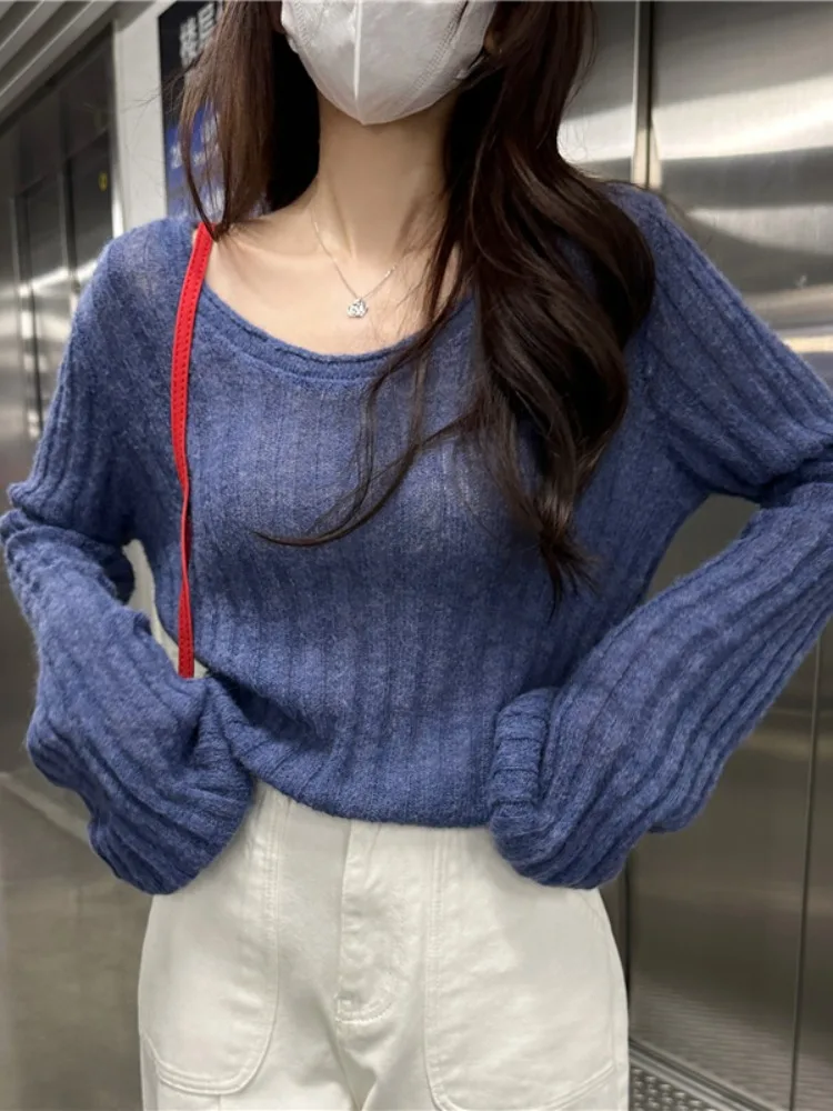 Осень и зима новинка короткий облегающий свитер для похудения простой пуловер