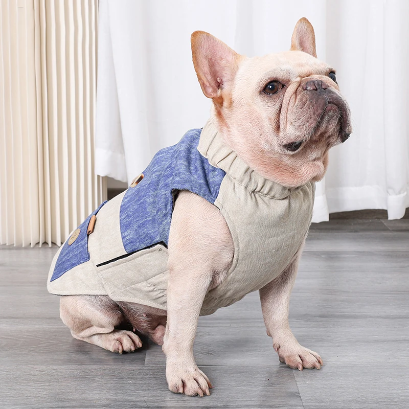 

Warm Pet Clothing Vest Winter Dog Clothes with Harness Puppy Zipper Britishness Jacket for Small Dog Shih Tzu Chihuahua Pug Coat