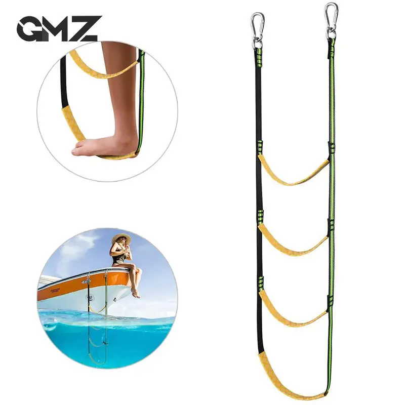 

4-ступенчатая складная лестница для катера, веревочная лестница для лодки, выдвижная веревочная лестница для лодки, лестница для плавания для парусника, Каяка