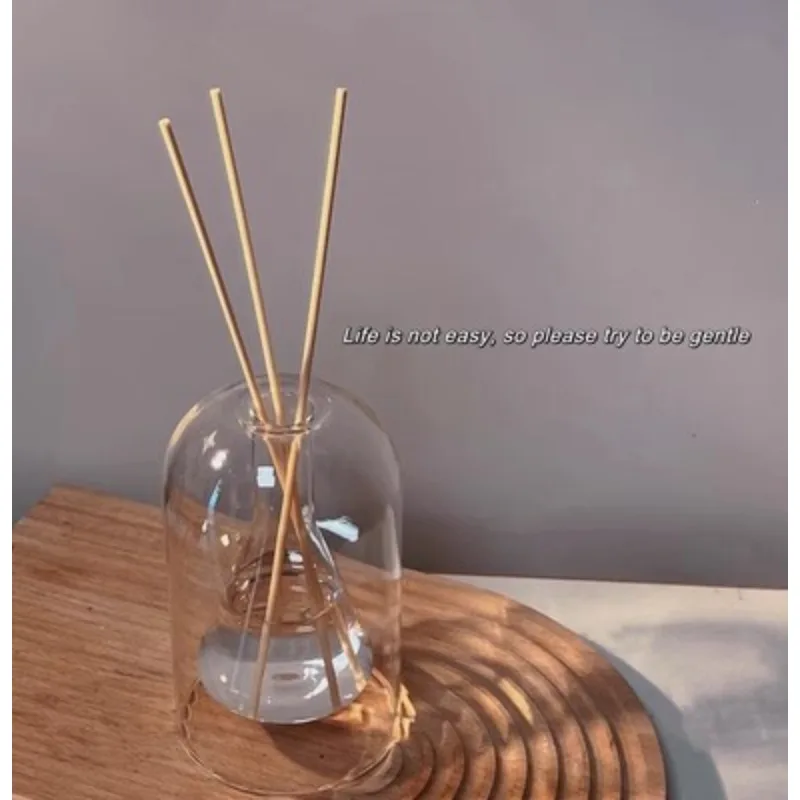 

Luxury Aroma Diffuser Flask Shape Essential Oil Reed Diffuser Transparent Glass Bottle Relax Meditation Yoga Home Living Room