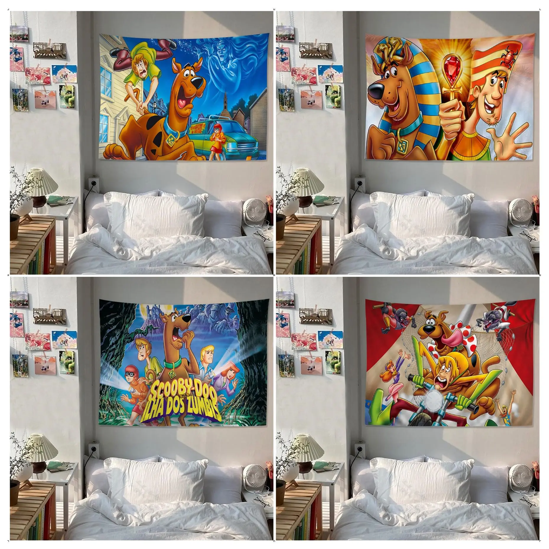 

BANDAI Scooby-Doo Chart Tapestry Japanese Wall Tapestry Anime Wall Hanging Sheets