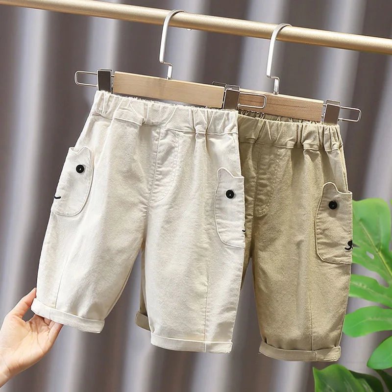 

Summer Boys' Casual Pants Cotton Children's Korean Shorts Middle And Small Children's Five-Point Pants Suitable For 1-8 Years