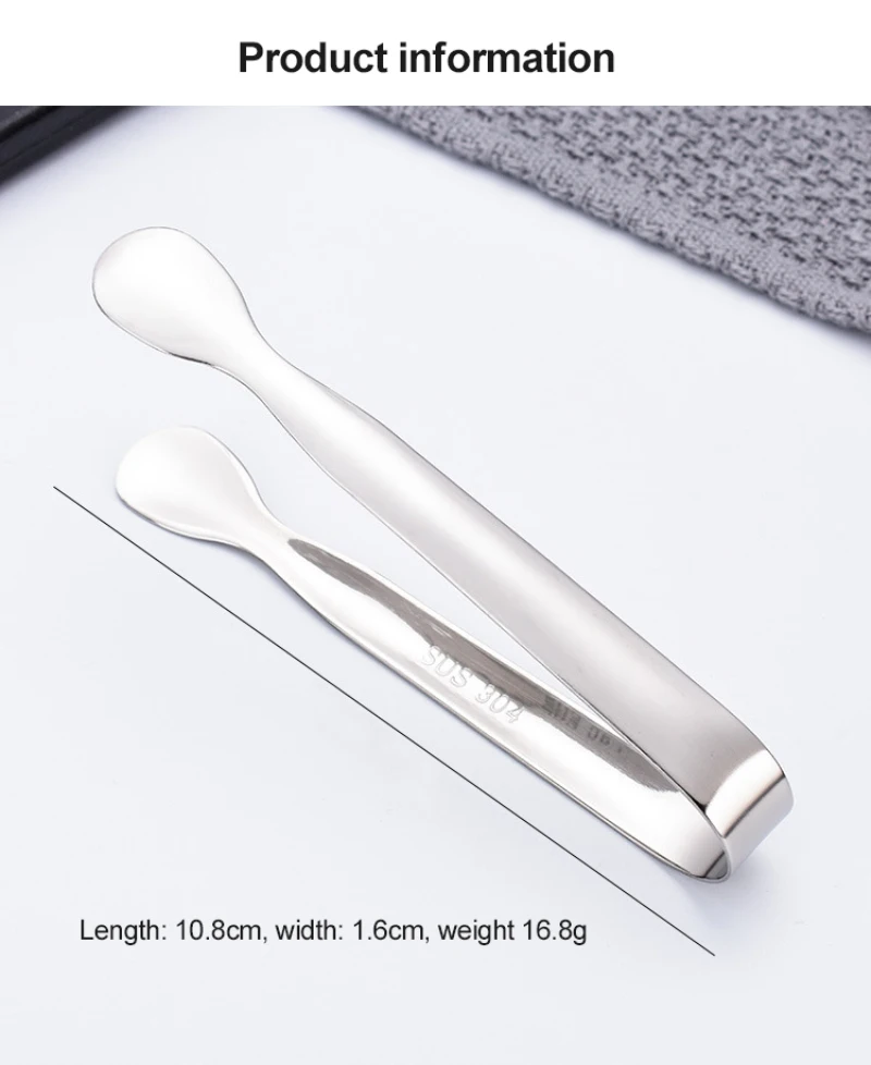 Зажим для льда из нержавеющей стали 2 шт. щипцы зажим хлеба пищи барбекю