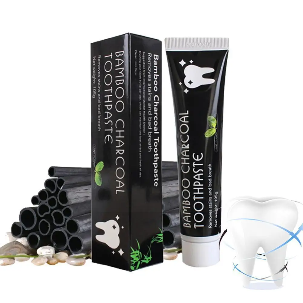 

Bamboo Charcoal Toothpaste Refreshing Mint Flavor Oral Tooth Hygiene Black Cleaning Stains Teeth Toothpaste Remove Whitenin C0Z8