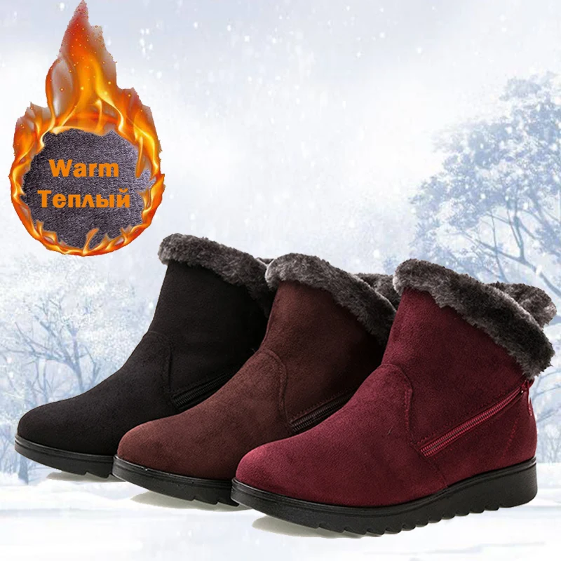 

Женские Водонепроницаемые ботильоны на танкетке, Повседневные Легкие зимние теплые ботинки на платформе, 2022