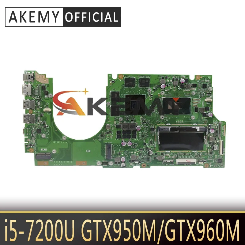

Akemy I5-7200U GTX950M/GTX960M/2GB 8GB/RAM UX510UXK laptop Motherboard For ASUS UX510UX UX510UXK UX510UW UX510UWK Motherboard