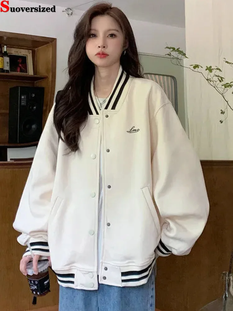 

Loose Casual Fashion Chaquetas Korean Long Sleeved Jaquetas Oversized 4xl Women Baseball Coats Elegant Spring New Jackets