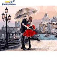 photocustom paint by number umbrella drawing on canvas handpainted art gift diy pictures by number scenery kits home decor