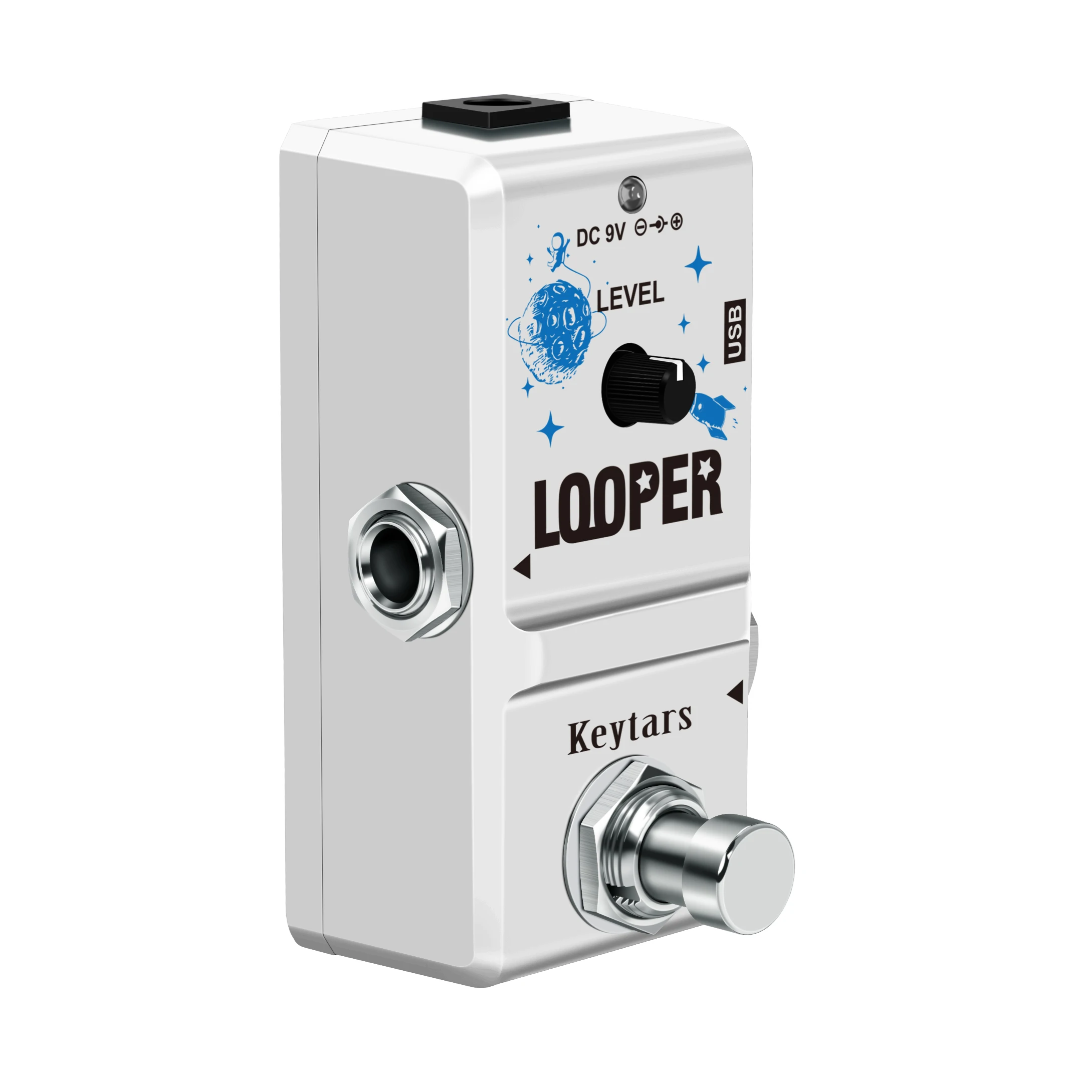 Keytars LN-332 48K Looper Electric Guitar Effect Loop Pedal 10 Minutes of Looping Unlimited Overdubs USB Port True Bypass