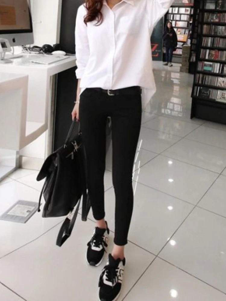 Pencil Pants Women Skinny High Waist Stretchy Sexy Girls Streetwear Fashion Ulzzang Joggers All-match Daily Pantalones De Mujer