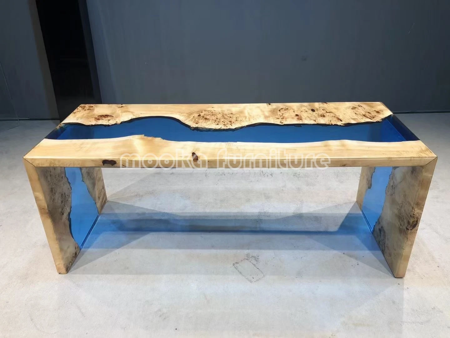 Уникальный стол из эпоксидной древесины с консолью массива дерева деревянные