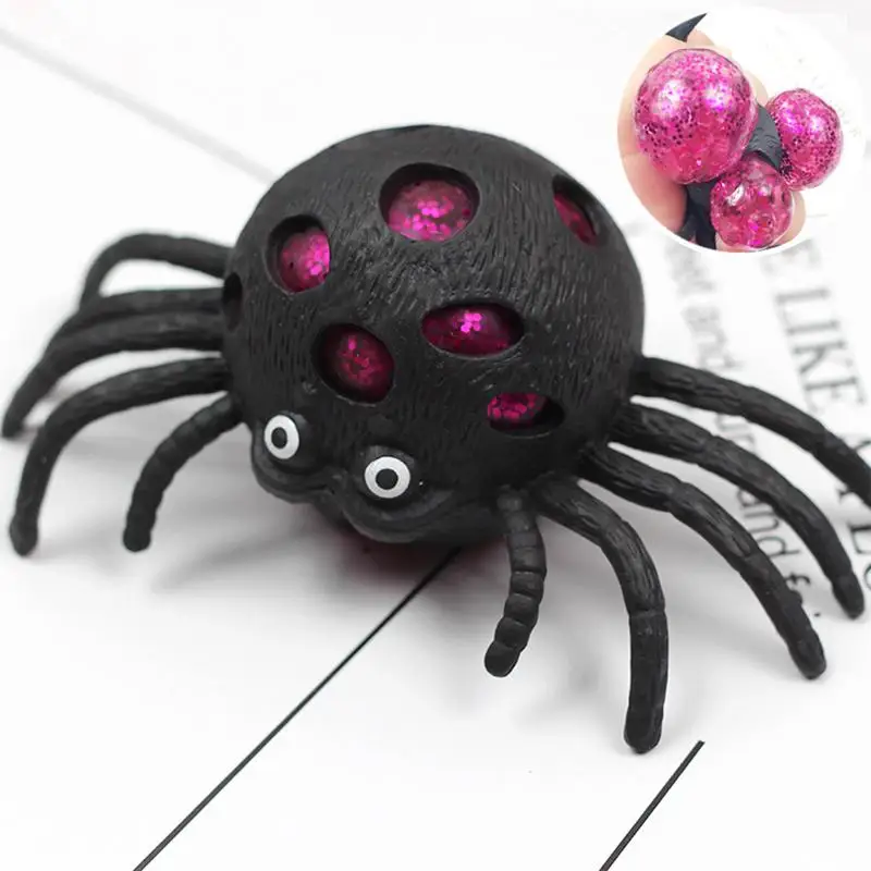 

PCs Decompression Toy Bright Color Spider Vent Toy For Releasing Stress Vent Ball For Relaxing Pinching It For Fun Color Random