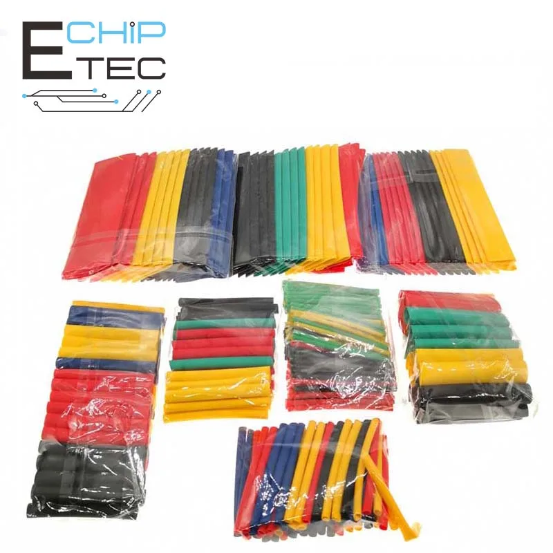 

328pcs Polyolefin Shrinking Assorted Heat Shrink Tube Wire Cable Insulated Sleeving Tubing Set 2:1